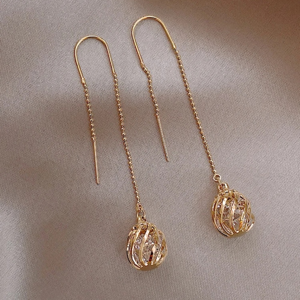 Rhinestone Water Drop Earrings
